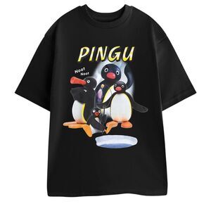 Pingu Unisex Adult Noot Noot Short-Sleeved T-Shirt / Black